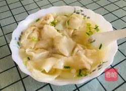 Illustration of how to make chicken wontons in clear soup 10