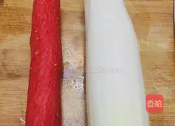 Illustration of how to make rouge pickled pepper and radish 1