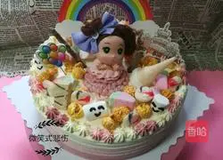 Confused Doll's Snack World Birthday Cake Recipe Illustration 13