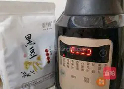 Illustration of how to make nutritious black soy milk 2