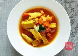 Illustration of how to make curry tomato braised pot cake 7