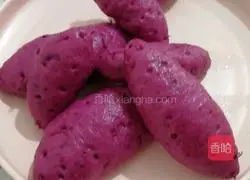Purple potato bean paste bun recipe 10