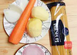 Illustration of how to make carrot soup pasta 1