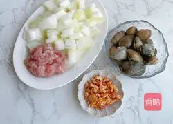 Winter Melon, Shrimp, Popcorn and Clam Soup Recipe Illustration 1