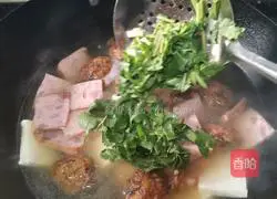 Illustration of making radish ball and tofu soup 10 