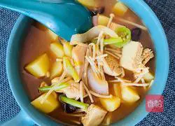 Korean soybean paste soup Illustration of practice 12