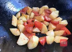Illustration of tomato and potato stewed beef 12