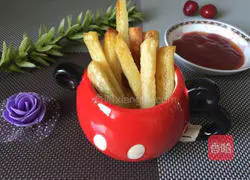 Illustration of how to make baked French fries 9