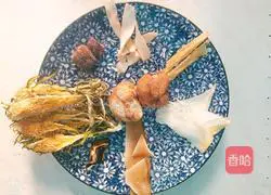 Bawang Hua Hai Huang Three Treasures Corn Chicken Soup Recipe Illustration 1