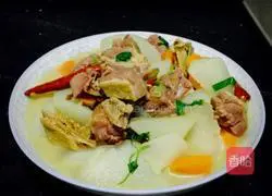 Illustration of how to make braised duck legs and radish 14