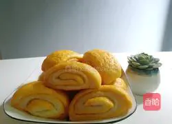 Illustration of how to make pumpkin steamed buns 12