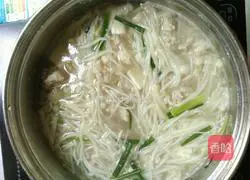 Enoki mushroom tofu soup recipe 11