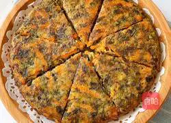 Illustration of how to make carrot, seaweed and egg crispy cake 1