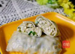 Illustration of how to make tofu rolls 19