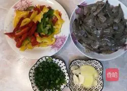 Illustration of how to make stir-fried shrimps 1