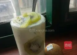 Illustration of how to make kiwi (kiwi) yogurt 3