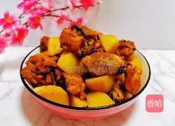 Illustration of chicken stewed with potatoes 22