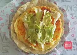 Illustration of how to make steak rolls with scallion pancakes 5