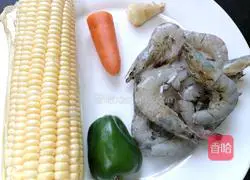 Illustration of how to make corn-fried shrimps 1