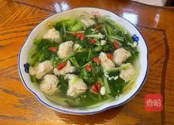 Illustration of how to make big-headed fish ball soup 12