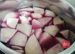 Illustration of how to make taro and purple sweet potato syrup 8