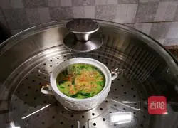 Illustration of how to make steamed egg custard with spinach and shrimp 12