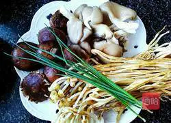 Mushroom and meat slices soup recipe 1