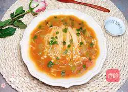 Tomato Enoki Mushroom Soup Recipe Illustration 17