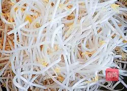 Illustration of how to make cold shredded chicken and bean sprouts 4