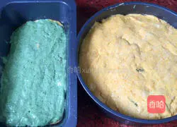 Illustration of how to make two-color hair cake 10