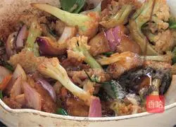 Illustration of how to make dry pot cauliflower 16