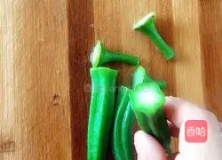 Illustration of how to make cold okra 13