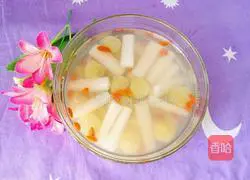 Illustration of how to make rock sugar yam and grapes 10