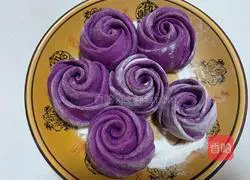 Illustration of how to make purple sweet potato and rose steamed buns 9