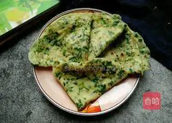 Illustration of how to make celery leaf egg pancake 11