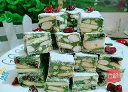 Green Sauce Illustration of how to make snowflake cake 1