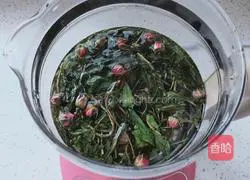 Illustration of how to make dandelion rose tea 4