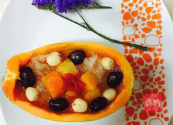 Papaya, Tremella and Red Date Soup Recipe Illustration 9