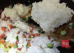 Illustration of how to make omurice rice 10