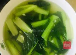 Illustration of how to make mustard greens in clear soup 6