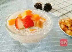 Illustration of how to make fruit sago 8