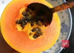 Illustration of how to make papaya milk 2