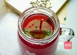Mint Honey Red Plum Juice Recipe Illustration 11