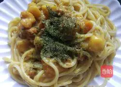 Japanese Curry Chicken Pasta Recipe Illustration 12