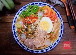 Illustration of how to make cold noodles 22