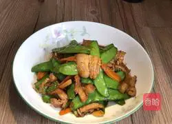 Illustration of how to make fried snow peas with pork belly 16