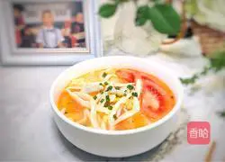 Illustration of how to make tomato and egg scissor noodles 16