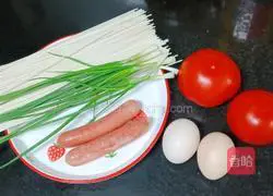 Illustration of tomato and egg braised noodles 1