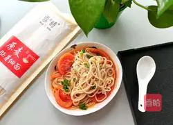 Illustration of how to make tomato wheat germ noodles 8
