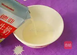 Illustration of how to make black sesame rice pancakes 2